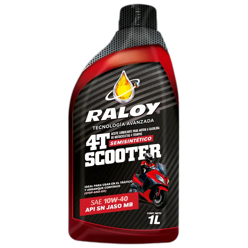 RALOY CUATRO TIEMPOS SCOOTER TECNOLOGÍA SINTETICA SAE 10W-40 JASO MB/SN (B/1 LT)